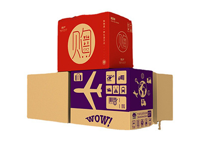 水（shuǐ）墨印刷彩（cǎi）色紙箱 瓦楞快遞紙箱定製