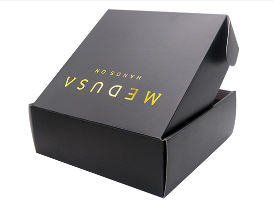 瓦楞（léng）折疊飛機盒 黑色包裝紙盒（hé）子定製工廠